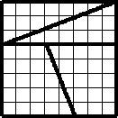 \begin{picture}
(80,80)\multiput(0,0)(0,10){9}{\line(1,0){80}}
\multiput(0,0)(...
...(0,1){80}}
\put(0,50){\line(1,0){80}}\qbezier(50,0)(40,25)(30,50)
\end{picture}